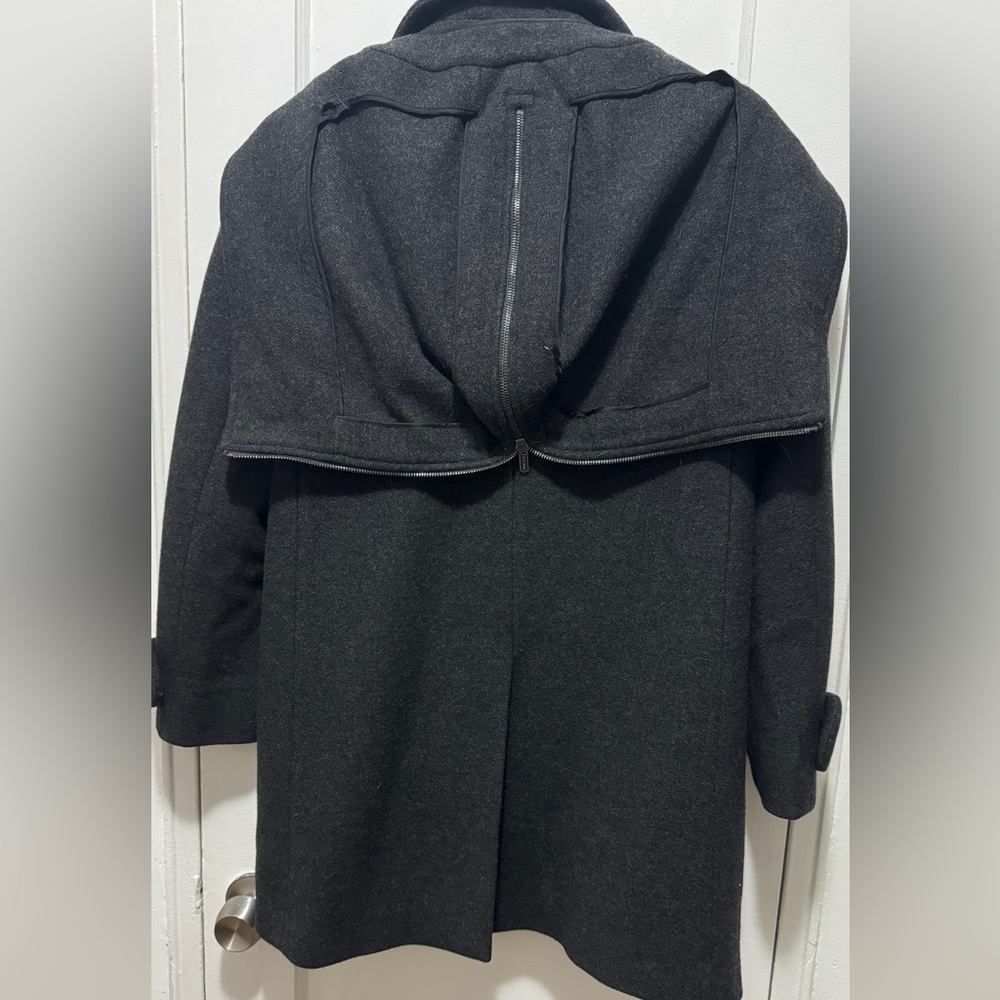 Miu Miu By Prada Wool Coat With Hood In Grey Size… - image 2